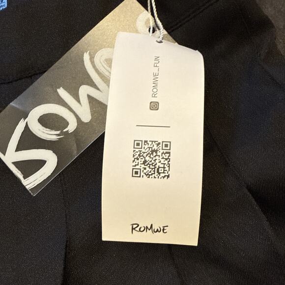 Romwe-Womens Mini Skirt-Pleated Zip Up-Black-Size S-NWT - Picture 7 of 11